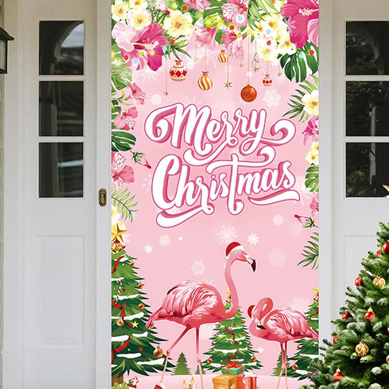 Arenzza Christmas door cover with festive holiday design, perfect for instant Christmas decoration on a door during the holiday season.