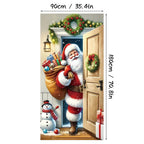 Aarenza Christmas door cover featuring festive holiday design for instant Christmas decor, perfect for seasonal home decoration.