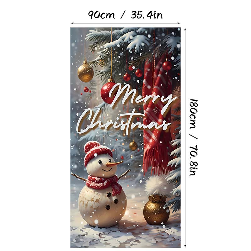 A Christmas door cover featuring festive holiday design, perfect for holiday decor from Arenzza, ideal for instant Christmas decoration.