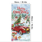 Aarenza Christmas door cover with festive holiday design for instant Christmas decor, perfect for seasonal door decoration.
