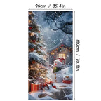 Aarenza Christmas door cover with festive holiday design, perfect for instant Christmas decor, featuring red and green seasonal imagery.