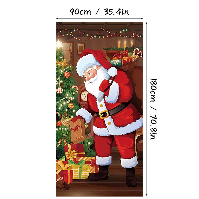 Aarenza Christmas door cover with festive holiday design, perfect for instant Christmas and holiday decor.