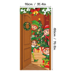 Aarenza Christmas door cover with festive holiday design, perfect for instant Christmas decor and seasonal home decoration.