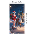 Arenzza Christmas door cover with festive holiday design, perfect for instant Christmas decor, featuring seasonal colors and patterns.