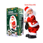 Arenzza electric dancing Santa Claus figure with music, festive holiday decoration for Christmas and Halloween celebrations.