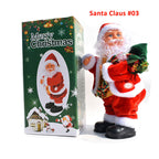 Arenzza electric dancing Santa Claus figure with music, holiday decoration for Christmas and Halloween celebrations.