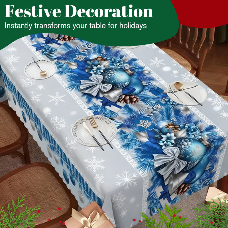 Aarenza Christmas printed tablecloth with festive holiday design, suitable for Christmas celebrations and holiday home decor.