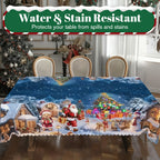 Aarenzza Christmas printed tablecloth with festive holiday design, perfect for Christmas and holiday celebrations.