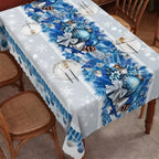 A festive Christmas printed tablecloth by Arenzza featuring holiday-themed designs, perfect for holiday dining and celebrations.