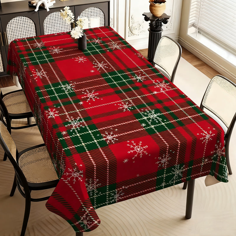 A festive Arenzza Christmas printed tablecloth with holiday-themed designs suitable for holiday celebrations and table decor.