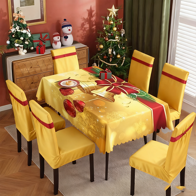 Aarenza Christmas printed tablecloth with festive holiday design, perfect for Christmas and holiday celebrations.