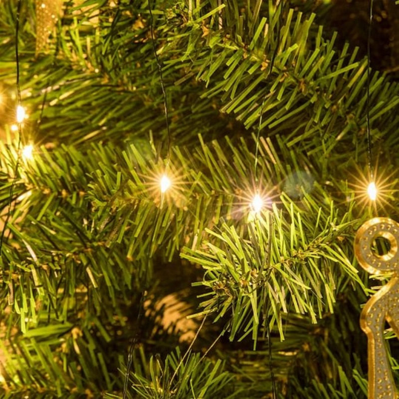 Arenzza waterproof Christmas LED firefly twinkle string lights with colorful glowing bulbs for holiday decoration.