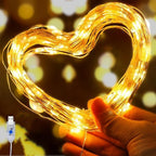 Aarenza waterproof Christmas LED firefly twinkle lights with colorful bulbs, perfect for holiday decorating.