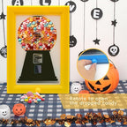 Arenzza candy dispenser picture frame with Halloween and Christmas themed design, wall mount or tabletop display for festive treats.