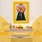 Arenzza candy dispenser picture frame with Halloween and Christmas themed designs, wall-mounted or tabletop display, colorful and fun.