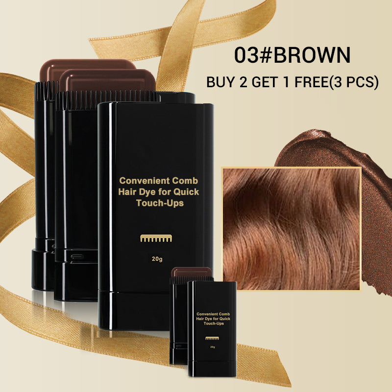 Arenzza safe and convenient comb hair dye for health and beauty, shown in a close-up image demonstrating its application.