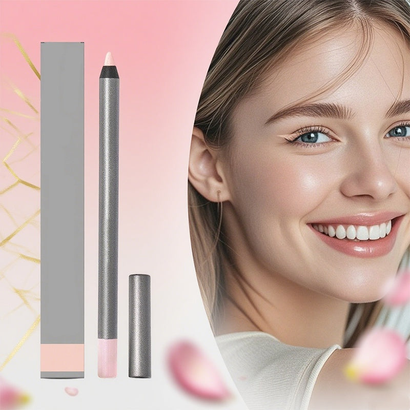 Aarenza waterproof long-lasting eyeliner pencil in deep black, shown with the pencil tip and sleek packaging.