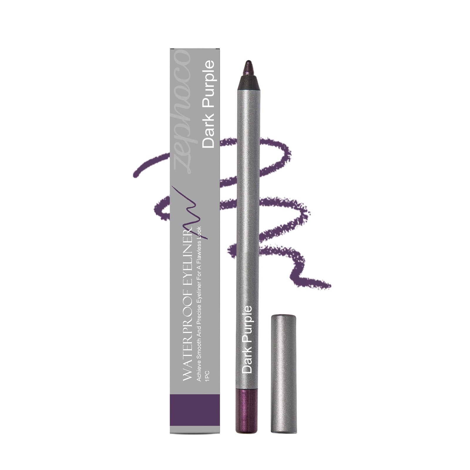 Arenzza waterproof long-lasting eyeliner pencil in black, displayed with the pencil tip and sleek packaging visible.