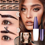 Arenzza easy peel-off eyebrow gel in a sleek container, showcasing the clear gel and applicator brush for shaping eyebrows.