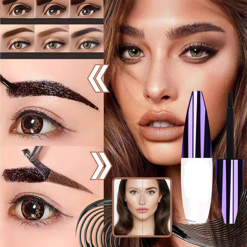 Arenzza easy peel-off eyebrow gel in a sleek container, showcasing the clear gel and applicator brush for shaping eyebrows.