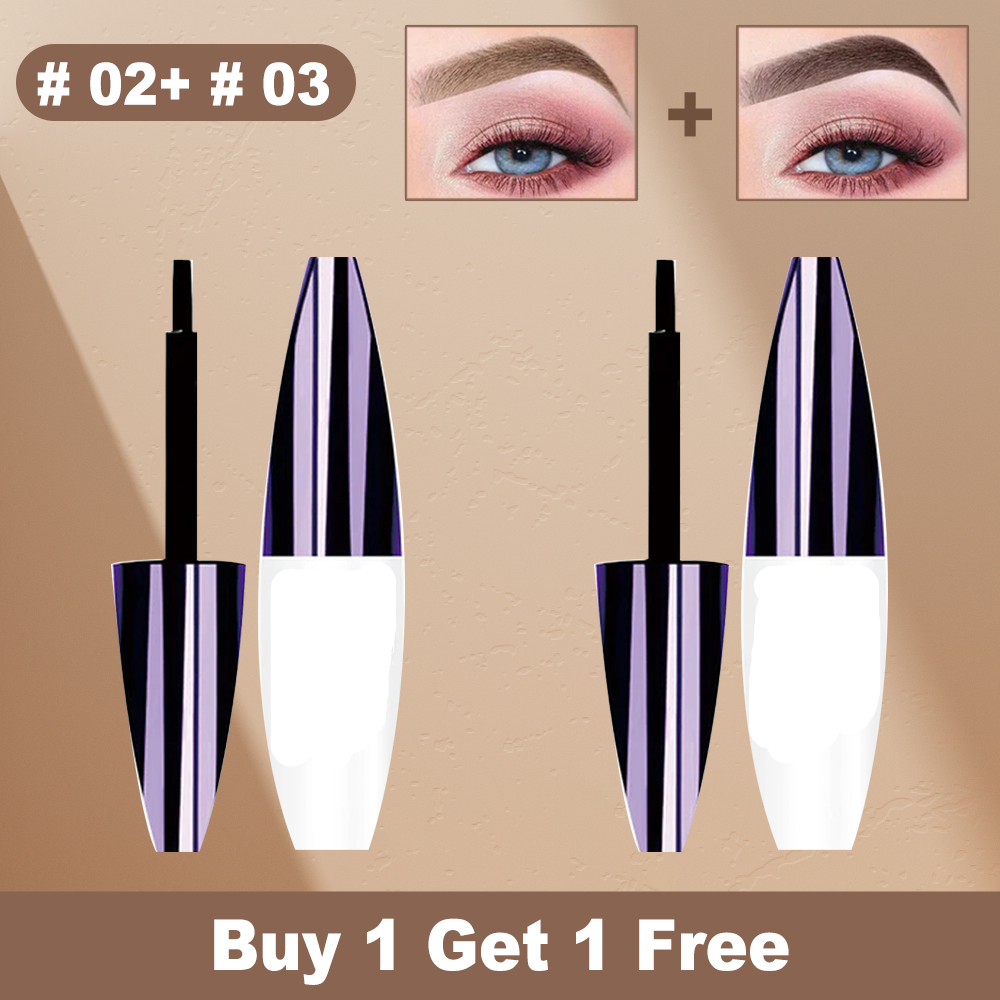Arenzza easy peel-off eyebrow gel in a clear tube, showing a brush applicator and the gel ready for shaping eyebrows.