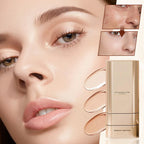 Arenzza dual-ended foundation stick for flawless, long-lasting makeup, shown with the product open to reveal different shades.