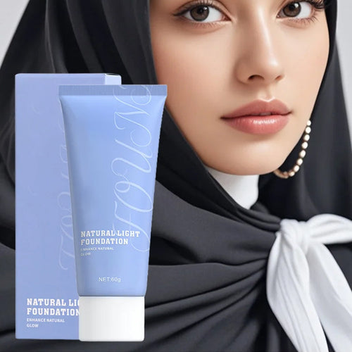 Aarenza Natural Radiance Foundation in a sleek bottle, showcasing its smooth, creamy texture ideal for 24-hour waterproof, vegan makeup.