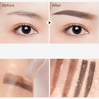 Arenzza instant adjustable eyebrow stamp with two-color brow powder, waterproof, smudge-proof, natural full brows, in a compact.