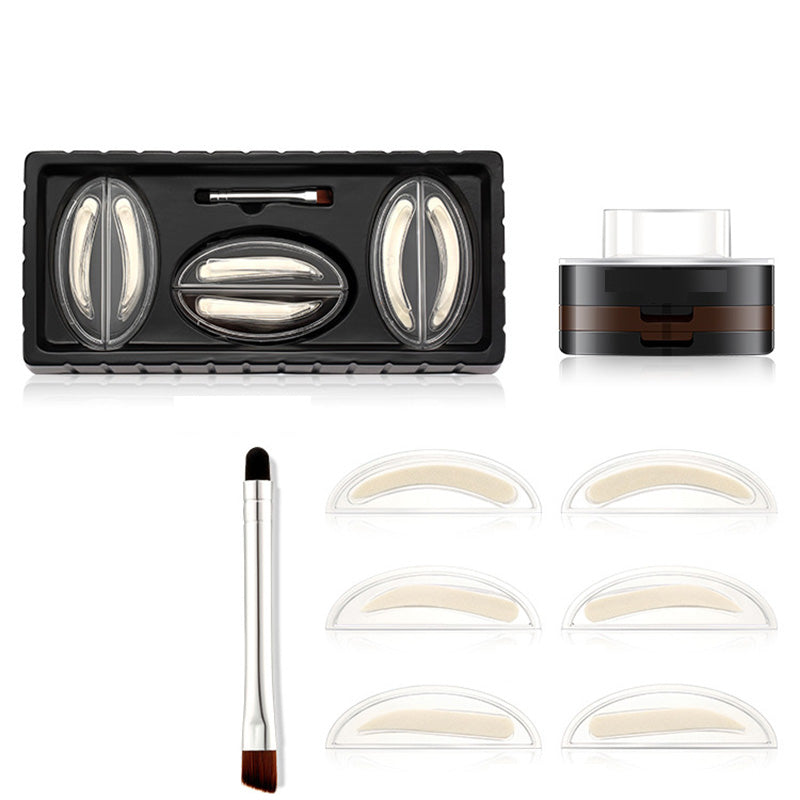 Arenzza instant adjustable eyebrow stamp with two-color brow powder, waterproof and smudge-proof for natural, full brows.