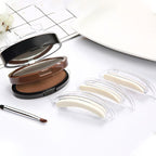 Aarenza instant adjustable eyebrow stamp with two-color brow powder, waterproof, smudge-proof, creating natural full brows in seconds.
