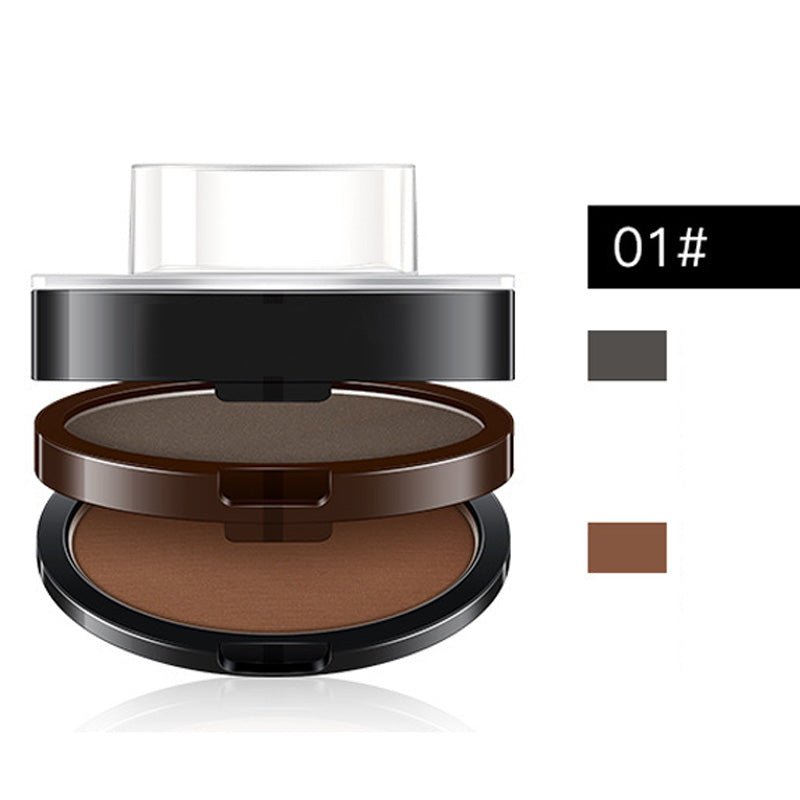 Arenzza instant adjustable eyebrow stamp with two-color brow powder, waterproof and smudge-proof, natural full brows in seconds.