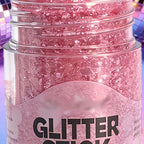 Arenzza multi-use chunky glitter gel stick in vibrant colors, suitable for makeup and body art, with a sleek packaging design.