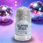 Arenzza multi-use chunky glitter gel stick in vibrant colors, featuring a sleek silver cap and colorful glitter inside.