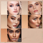 Arenzza 2-in-1 Foundation Stick with Brush for smooth, even skin application in a sleek portable design.