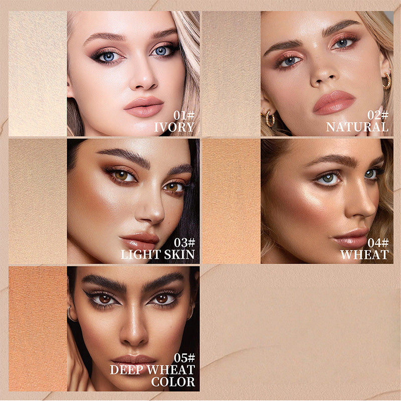 Arenzza 2-in-1 Foundation Stick with Brush for smooth, even skin application in a sleek portable design.