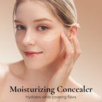 Arenzza double-layer concealer cushion powder compact with 2-in-1 health and beauty product, open to show the cushion and powder layers.