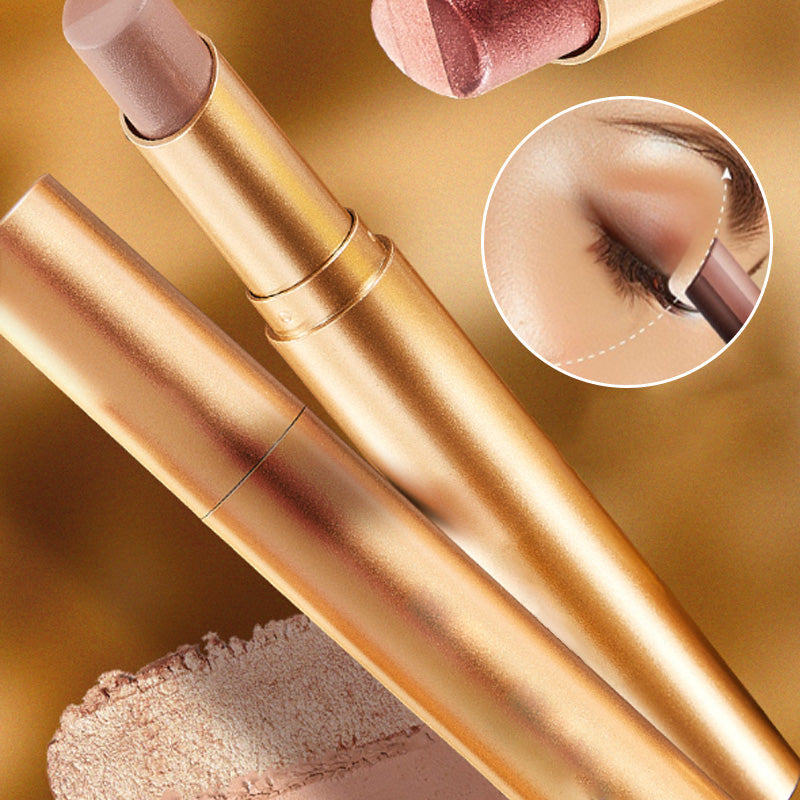 Arenzza 3-color eyeshadow stick in vibrant shades, showing the multi-color design and smooth application on the product.