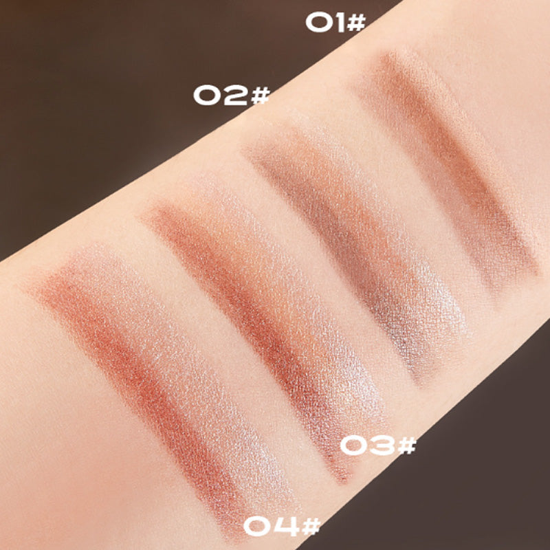 Arenzza 3-color eyeshadow stick in vibrant shades, displayed with the product tube showing the colorful eyeshadow swatches.