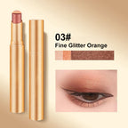 Arenzza 3-in-1 eyeshadow stick in three vibrant colors, showing swatches and a close-up of the multi-tonal application.