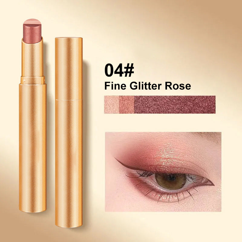 Arenzza 3-color eyeshadow stick with vibrant shades in a sleek tube, perfect for versatile eye makeup looks.