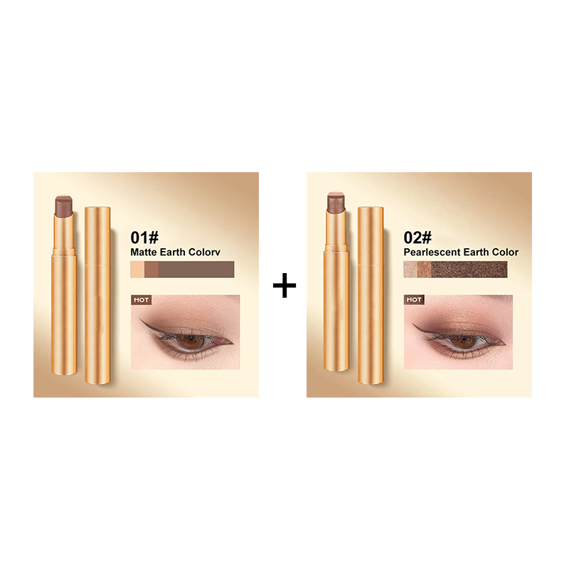 Arenzza eyeshadow stick in three color shades, showing the product with swatches and colorful packaging for health and beauty.