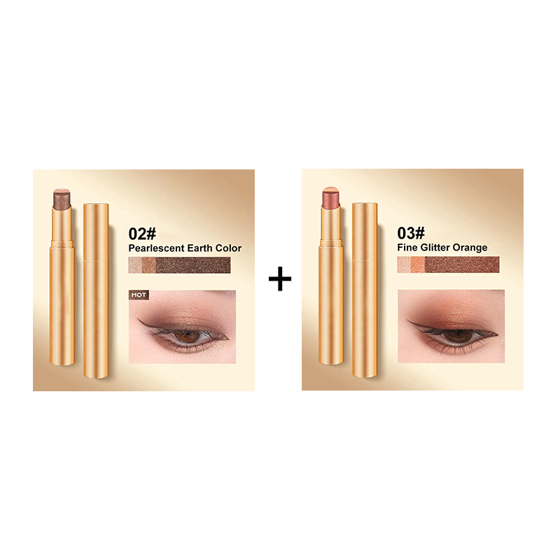 Arenzza 3-color eyeshadow stick with vibrant shades in a sleek tube, versatile for eye makeup looks, on a white background.