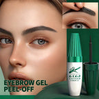 A close-up of Arenzza Waterproof Long-Lasting Eyebrow Tint showing dark, defined eyebrows on a model's face.