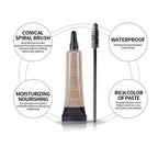 Arenzza waterproof liquid eyebrow gel and tint with free brush, long-lasting, smudge-proof, in a sleek tube for defined brows.