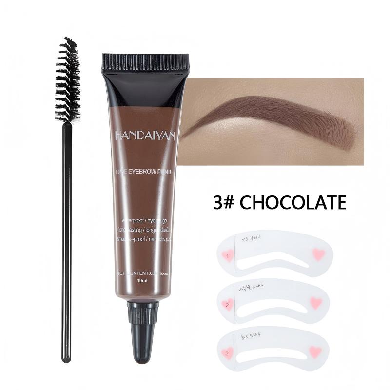 Arenzza waterproof liquid eyebrow gel and tint with free brush, long-lasting, smudge-proof, in a sleek tube with applicator.