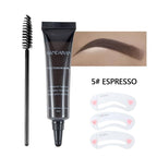 Arenzza waterproof liquid eyebrow gel with tint and free brush, long-lasting, smudge-proof for natural, defined eyebrows.