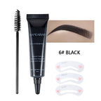 Arenzza waterproof liquid eyebrow gel and tint with free brush, smudge-proof, long-lasting, in a sleek tube for defined eyebrows.