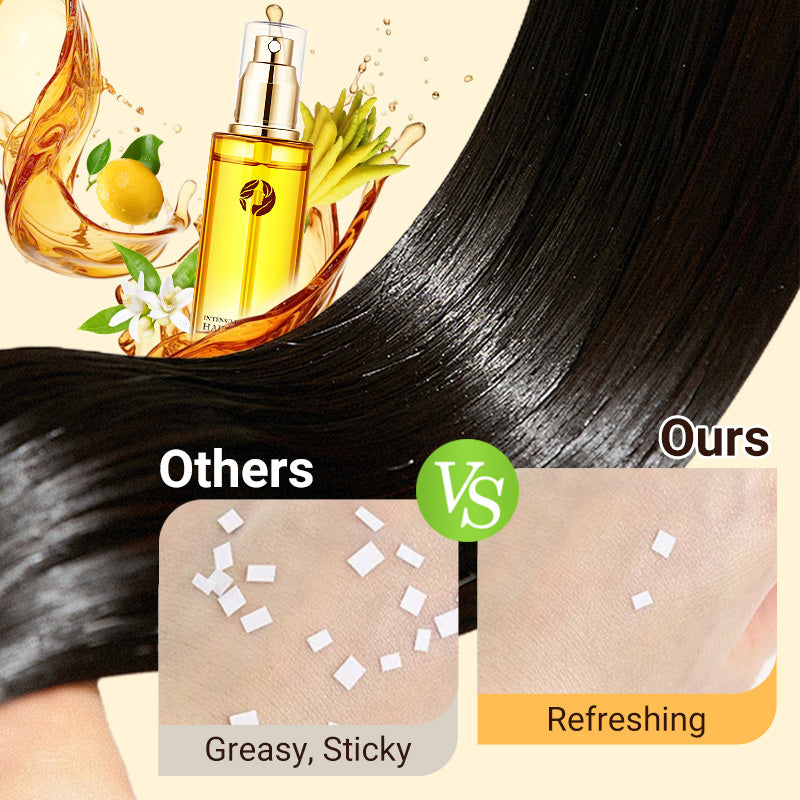 Arenzza intensive nourishing hair oil spray bottle showing the product label and spray nozzle on a white background.