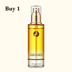 Arenzza Intensive Nourishing Hair Oil Spray bottle with a sleek design, perfect for healthy, shiny hair care.