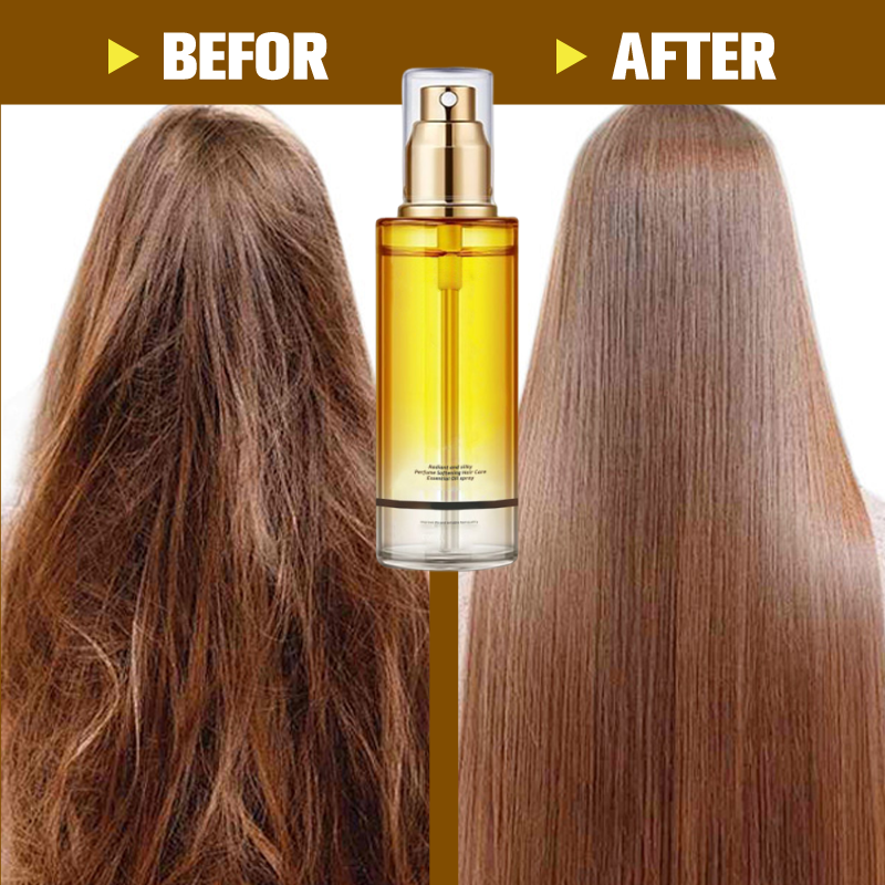 Arenzza Intensive Nourishing Hair Oil Spray bottle with a sleek design, ideal for hair health and nourishment.